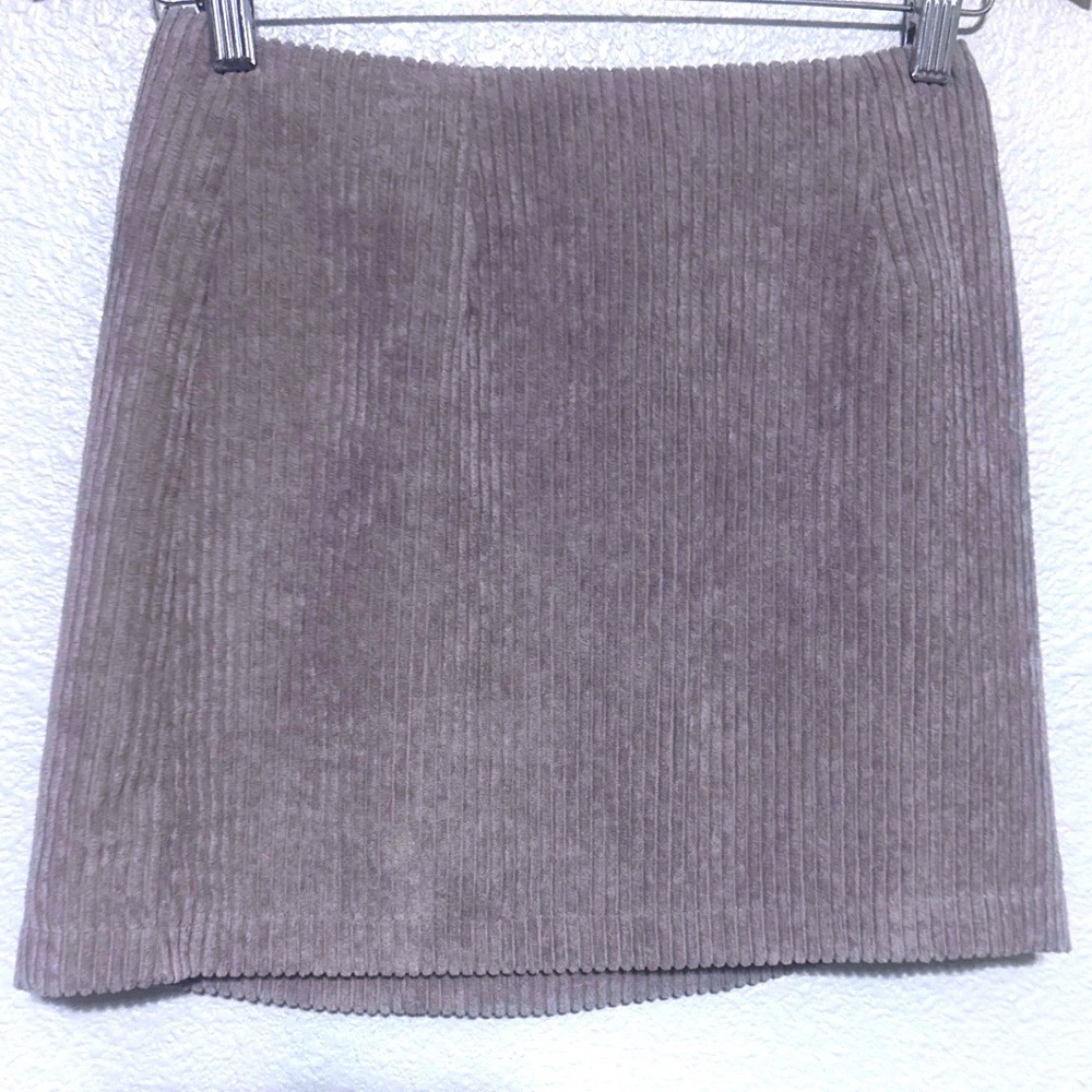 Lulus Corduroy Mini Skirt Taupe A Line Women's XS